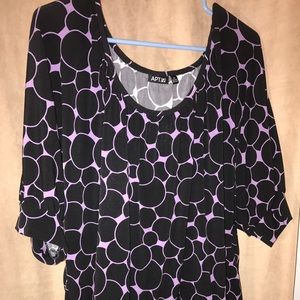 Black and purple blouse